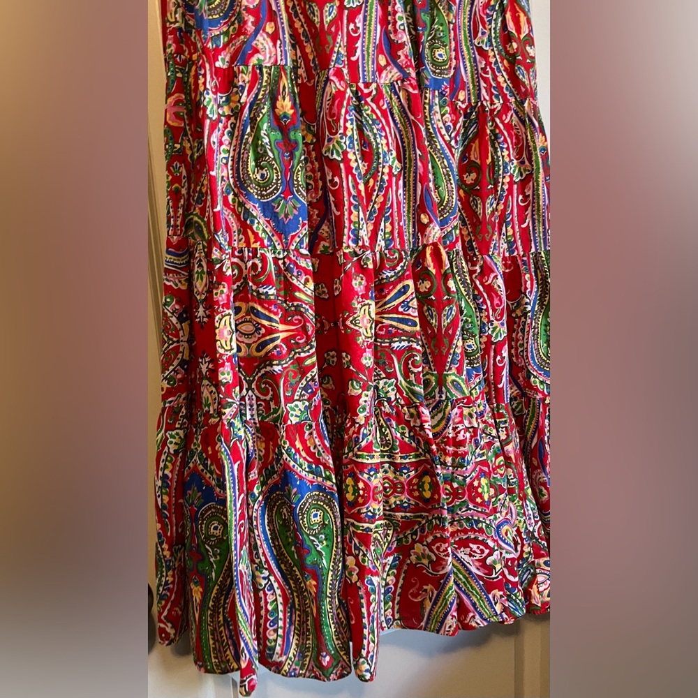 Ralph Lauren Tiered Paisley Print Maxi Skirt Size XS - Picture 3 of 8